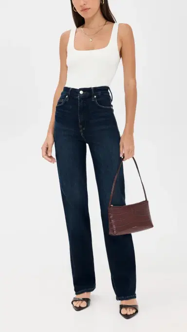 GOOD AMERICAN Soft Tech Good True Straight Jeans indigo57 | Thumbnail 5 GOOD AMERICAN Soft Tech Good True Straight Jeans indigo57 | Thumbnail 5