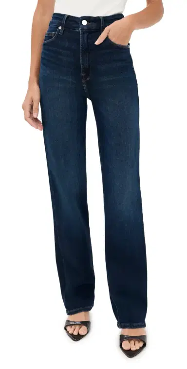 GOOD AMERICAN Soft Tech Good True Straight Jeans indigo57 | Thumbnail 1 GOOD AMERICAN Soft Tech Good True Straight Jeans indigo57 | Thumbnail 1