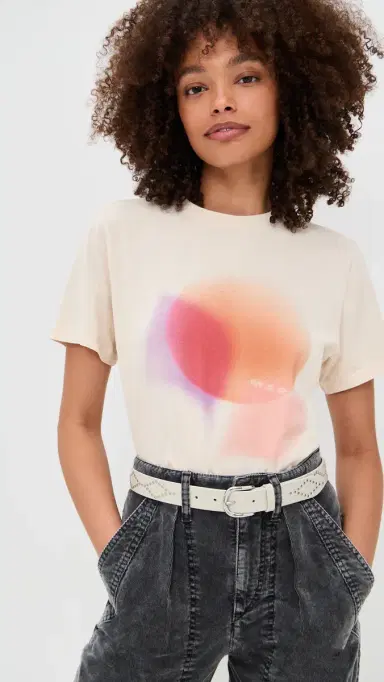 Isabel Marant Étoile Zewel Gradient Tee Ecru | Thumbnail 2 Isabel Marant Étoile Zewel Gradient Tee Ecru | Thumbnail 2