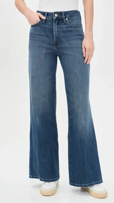 Good American Soft Tech Good Waist Palazzo Ankle Jeans Indigo181 | Thumbnail 2 Good American Soft Tech Good Waist Palazzo Ankle Jeans Indigo181 | Thumbnail 2