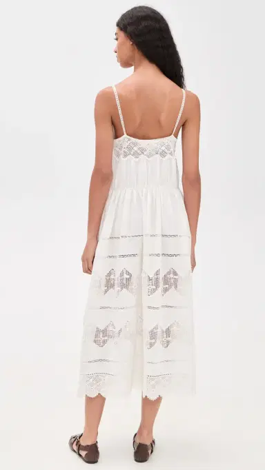 The Great. THE GREAT. The Rosette Crochet Dress Cream 3 | Thumbnail 3 The Great. THE GREAT. The Rosette Crochet Dress Cream 3 | Thumbnail 3