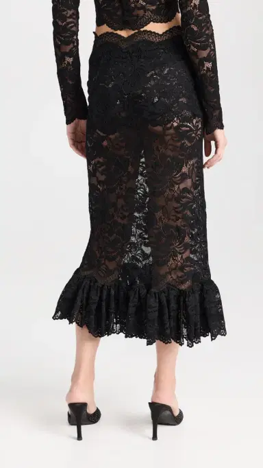 Rabanne Stretch Lace Skirt | Thumbnail 3 Rabanne Stretch Lace Skirt | Thumbnail 3