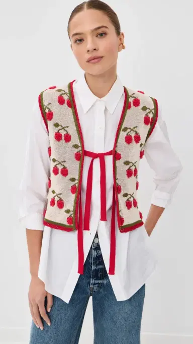 La DoubleJ Cherry Gilet | Thumbnail 2 La DoubleJ Cherry Gilet | Thumbnail 2