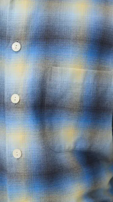Aaron Levine Shadow Flannel Shirt Sapphire | Thumbnail 6 Aaron Levine Shadow Flannel Shirt Sapphire | Thumbnail 6