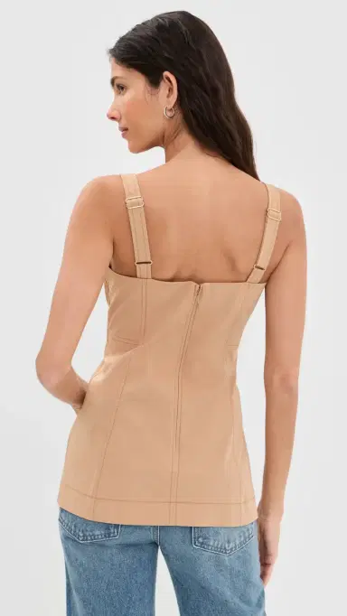 Veronica Beard Kariselle Top Khaki | Thumbnail 3 Veronica Beard Kariselle Top Khaki | Thumbnail 3