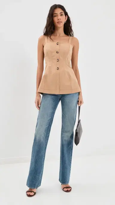 Veronica Beard Kariselle Top Khaki | Thumbnail 5 Veronica Beard Kariselle Top Khaki | Thumbnail 5