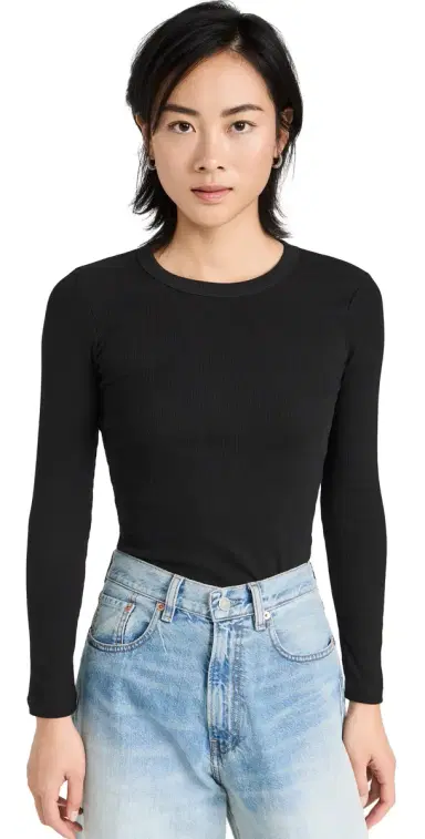 Leset Kelly lim Fit Long Sleeve Top Black | Thumbnail 1 Leset Kelly lim Fit Long Sleeve Top Black | Thumbnail 1