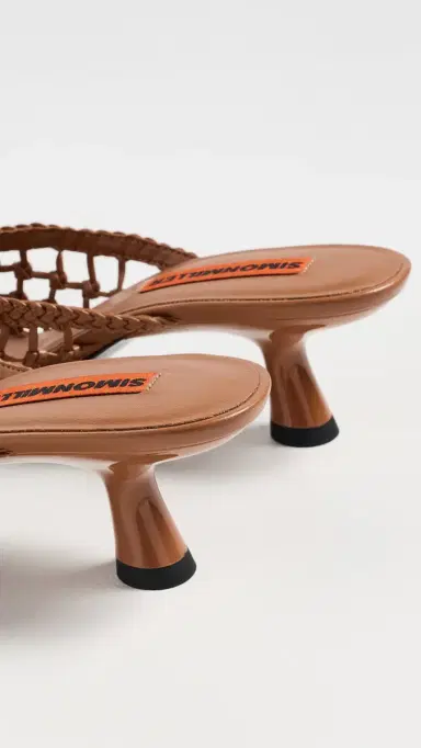 SIMONMILLER Knotted Gala Mules Chestnut | Thumbnail 4 SIMONMILLER Knotted Gala Mules Chestnut | Thumbnail 4