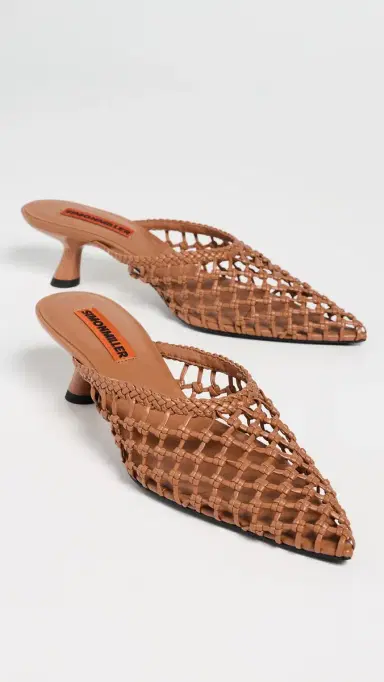 SIMONMILLER Knotted Gala Mules Chestnut | Thumbnail 5 SIMONMILLER Knotted Gala Mules Chestnut | Thumbnail 5