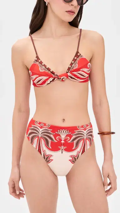 FARM Rio Ainika Garden Red Bandeau Bikini Top Ainika Garden Red | Thumbnail 5 FARM Rio Ainika Garden Red Bandeau Bikini Top Ainika Garden Red | Thumbnail 5