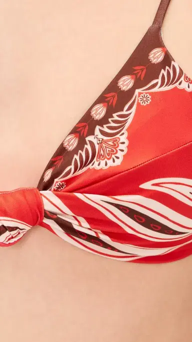 FARM Rio Ainika Garden Red Bandeau Bikini Top Ainika Garden Red | Thumbnail 6 FARM Rio Ainika Garden Red Bandeau Bikini Top Ainika Garden Red | Thumbnail 6