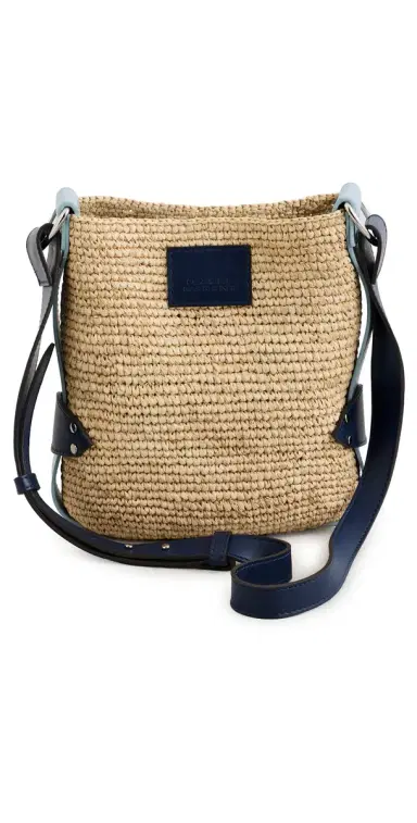 Isabel Marant Mini Bayia Bag Natural/Blue One Size | Thumbnail 1 Isabel Marant Mini Bayia Bag Natural/Blue One Size | Thumbnail 1
