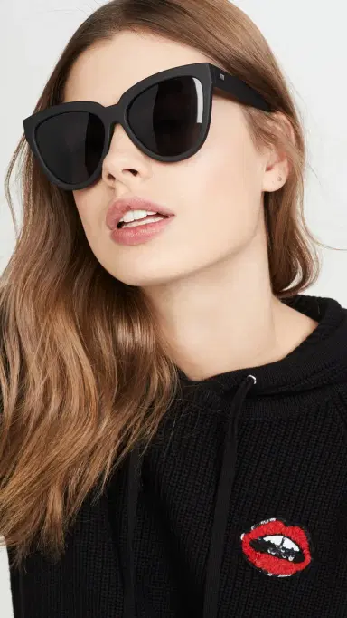 Le Specs Liar Liar Sunglasses Black Rubber One Size | Thumbnail 3 Le Specs Liar Liar Sunglasses Black Rubber One Size | Thumbnail 3