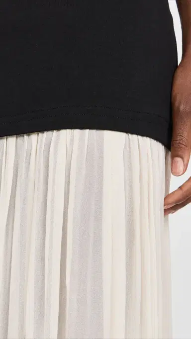 Pixie Market Gia Chiffon Hem Tank Dress Black/White | Thumbnail 6 Pixie Market Gia Chiffon Hem Tank Dress Black/White | Thumbnail 6