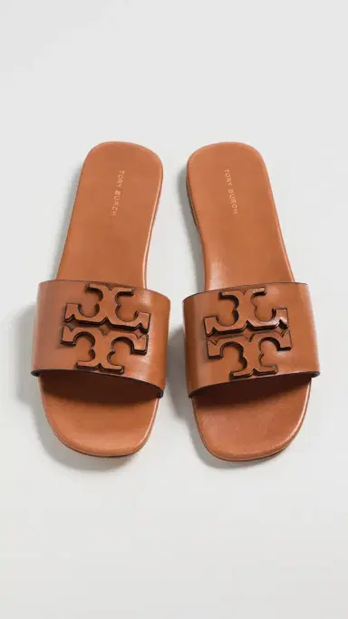 Tory Burch Ines Flat Slides Tan 5 | Thumbnail 2 Tory Burch Ines Flat Slides Tan 5 | Thumbnail 2