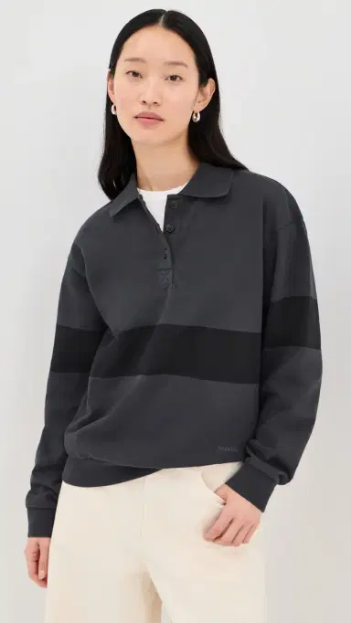Kallmeyer Blake Rugby Polo Slate/Black | Thumbnail 2 Kallmeyer Blake Rugby Polo Slate/Black | Thumbnail 2