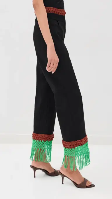 Rosie Assoulin Macrame Pizzants Pants Black | Thumbnail 4 Rosie Assoulin Macrame Pizzants Pants Black | Thumbnail 4