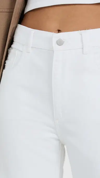 DL1961 Hepburn Wide Leg High Rise Jeans White Distressed | Thumbnail 6 DL1961 Hepburn Wide Leg High Rise Jeans White Distressed | Thumbnail 6