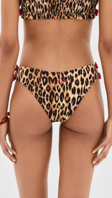 Damson Madder Shirred Bow Bikini Bottoms Brown 12 | Thumbnail 3 Damson Madder Shirred Bow Bikini Bottoms Brown 12 | Thumbnail 3