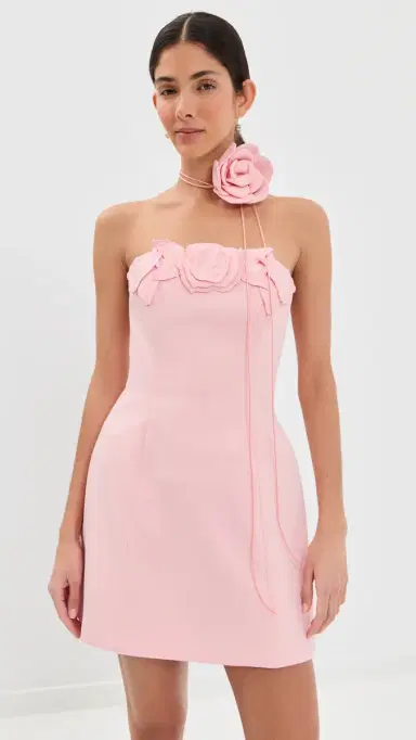 Leo Lin Roselle Applique Bustier Mini Dress Blush Pink | Thumbnail 2 Leo Lin Roselle Applique Bustier Mini Dress Blush Pink | Thumbnail 2