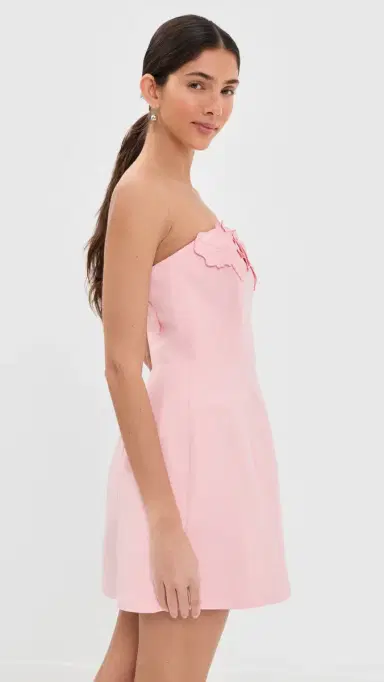 Leo Lin Roselle Applique Bustier Mini Dress Blush Pink | Thumbnail 4 Leo Lin Roselle Applique Bustier Mini Dress Blush Pink | Thumbnail 4