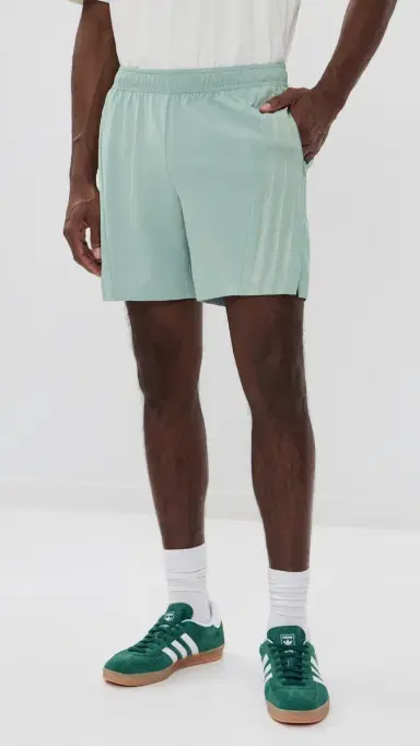 adidas D4T 3 Stripe Workout Shorts 7 Wonder Sage | Thumbnail 2 adidas D4T 3 Stripe Workout Shorts 7 Wonder Sage | Thumbnail 2