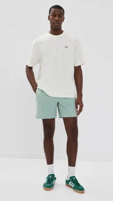adidas D4T 3 Stripe Workout Shorts 7 Wonder Sage | Thumbnail 5 adidas D4T 3 Stripe Workout Shorts 7 Wonder Sage | Thumbnail 5
