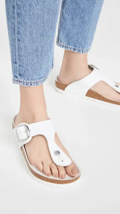 Birkenstock Gizeh Big Buckle Sandals White | Thumbnail 2 Birkenstock Gizeh Big Buckle Sandals White | Thumbnail 2