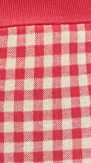 Guest In Residence Gingham Long Skirt Scarlet/Mist | Thumbnail 6 Guest In Residence Gingham Long Skirt Scarlet/Mist | Thumbnail 6
