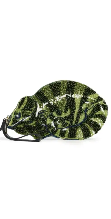 ALÉMAIS Chameleon Beaded Clutch Green One Size | Thumbnail 1 ALÉMAIS Chameleon Beaded Clutch Green One Size | Thumbnail 1