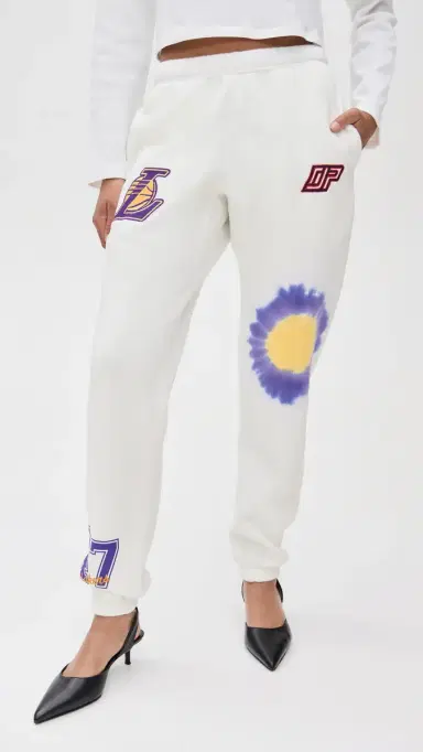 DANNIJOPRO Lakers Bullseye Sweatpants White | Thumbnail 2 DANNIJOPRO Lakers Bullseye Sweatpants White | Thumbnail 2