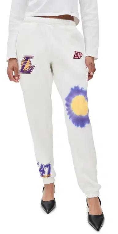DANNIJOPRO Lakers Bullseye Sweatpants White | Thumbnail 1 DANNIJOPRO Lakers Bullseye Sweatpants White | Thumbnail 1