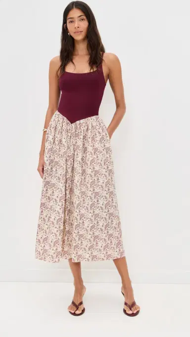 LE BOP Alix Paisley Dress Burgundy Paisely | Thumbnail 2 LE BOP Alix Paisley Dress Burgundy Paisely | Thumbnail 2