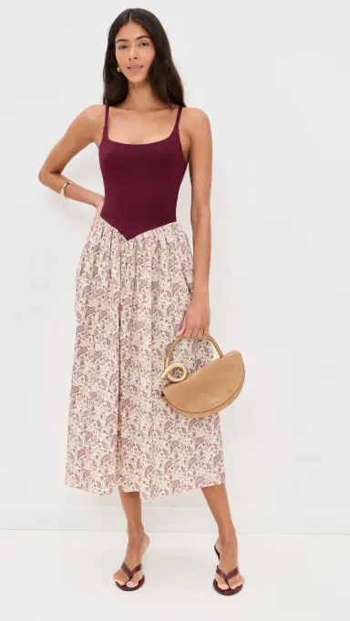 LE BOP Alix Paisley Dress Burgundy Paisely | Thumbnail 5 LE BOP Alix Paisley Dress Burgundy Paisely | Thumbnail 5