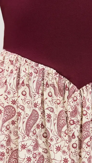 LE BOP Alix Paisley Dress Burgundy Paisely | Thumbnail 6 LE BOP Alix Paisley Dress Burgundy Paisely | Thumbnail 6