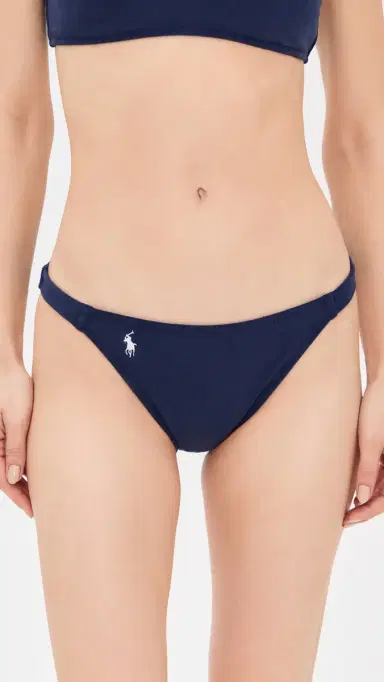 Polo Ralph Lauren Side Tab Devin Hipster Bikini Bottoms Navy Blue | Thumbnail 2 Polo Ralph Lauren Side Tab Devin Hipster Bikini Bottoms Navy Blue | Thumbnail 2