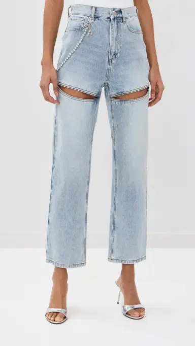 AREA Slit Jeans Light Blue | Thumbnail 2 AREA Slit Jeans Light Blue | Thumbnail 2