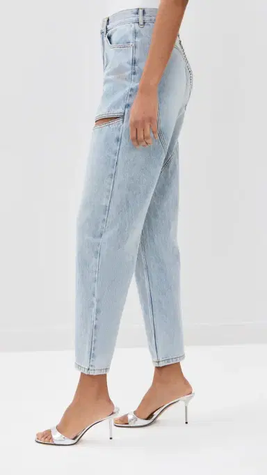 AREA Slit Jeans Light Blue | Thumbnail 4 AREA Slit Jeans Light Blue | Thumbnail 4