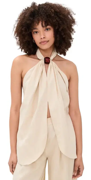 FAITHFULL Biba Halter Top Panna | Thumbnail 1 FAITHFULL Biba Halter Top Panna | Thumbnail 1