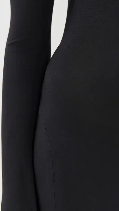 Norma Kamali Long Sleeve Turtle Fishtail Gown Black | Thumbnail 6 Norma Kamali Long Sleeve Turtle Fishtail Gown Black | Thumbnail 6