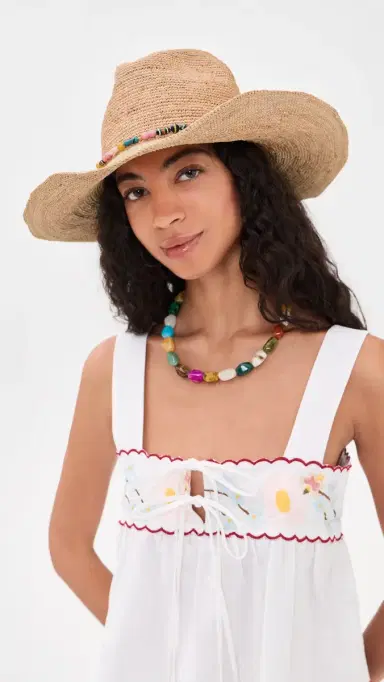 Hat Attack Millie Continental Hat Natural/Multi One Size | Thumbnail 3 Hat Attack Millie Continental Hat Natural/Multi One Size | Thumbnail 3