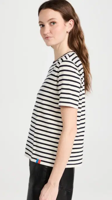 KULE Modern Short Sleeve Tee Cream/Navy | Thumbnail 4 KULE Modern Short Sleeve Tee Cream/Navy | Thumbnail 4