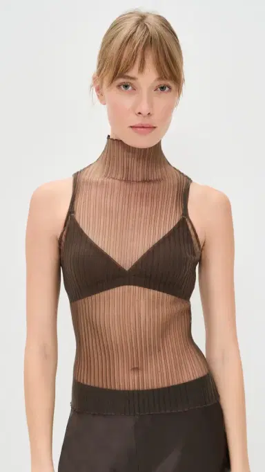 Aisling Camps Sleeveless Modern Mist Turtleneck Top Smoke | Thumbnail 2 Aisling Camps Sleeveless Modern Mist Turtleneck Top Smoke | Thumbnail 2