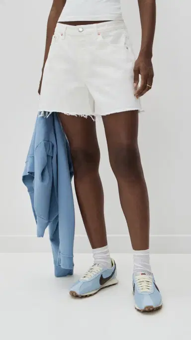 PARKE White Long Baggy Shorts White | Thumbnail 2 PARKE White Long Baggy Shorts White | Thumbnail 2