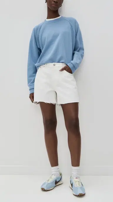 PARKE White Long Baggy Shorts White | Thumbnail 5 PARKE White Long Baggy Shorts White | Thumbnail 5