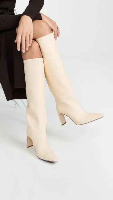 Staud Wally High Heel Boots Cream | Thumbnail 4 Staud Wally High Heel Boots Cream | Thumbnail 4