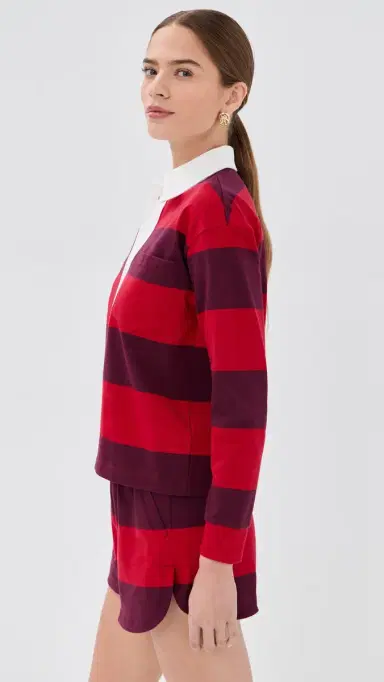 LE BOP Hayley Cropped Polo Red/Burgundy S | Thumbnail 4 LE BOP Hayley Cropped Polo Red/Burgundy S | Thumbnail 4