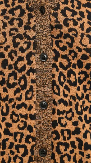 The Great. THE GREAT. The Shrunken V Neck Cardigan Leopard 3 | Thumbnail 6 The Great. THE GREAT. The Shrunken V Neck Cardigan Leopard 3 | Thumbnail 6