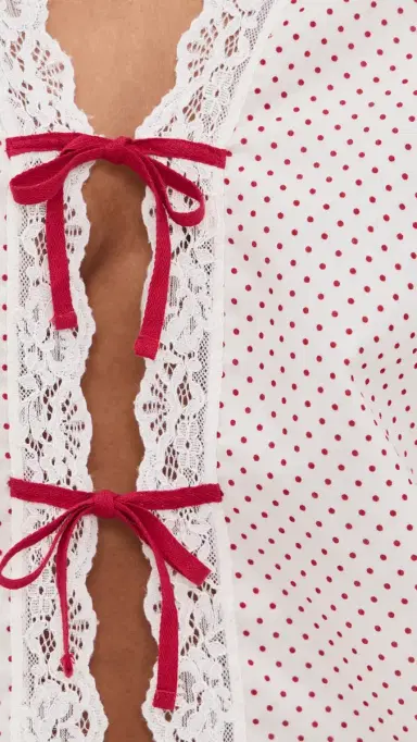 Posse Marlowe Blouse Cream & Red Polka Dot | Thumbnail 6 Posse Marlowe Blouse Cream & Red Polka Dot | Thumbnail 6
