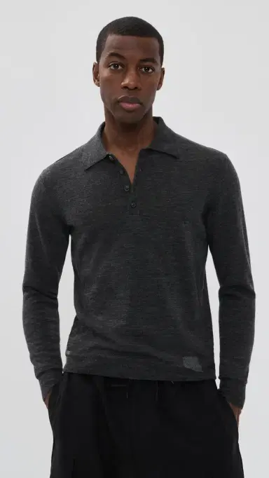 Maison Margiela Polo Shirt Pullover Medium Grey | Thumbnail 2 Maison Margiela Polo Shirt Pullover Medium Grey | Thumbnail 2
